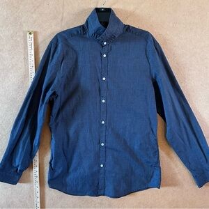 Blue long sleeve shirt, with buttons, size medium
